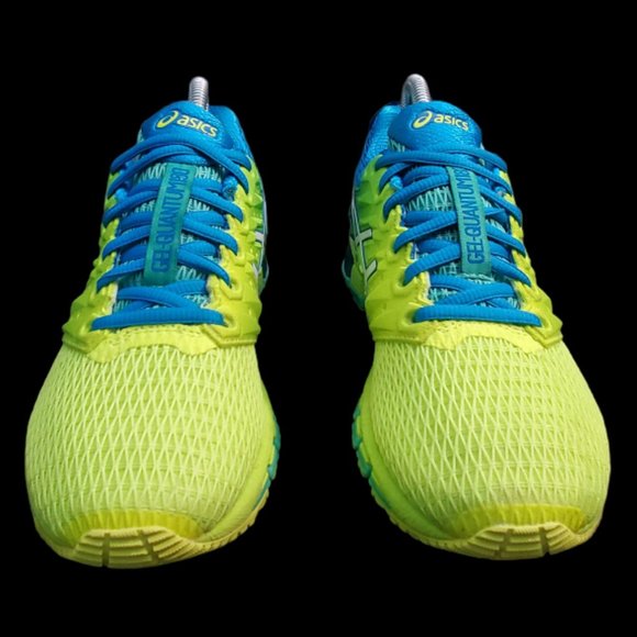 Asics GEL-Quantum 180 Performance Running Shoe, 8.5, Safety Yellow and Blue - Picture 8 of 11